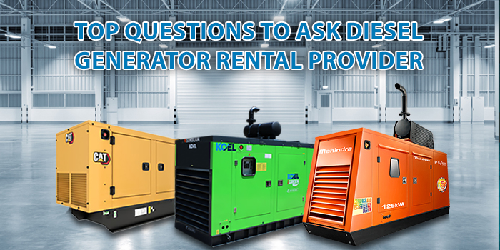 Top Question to Ask Diesel generator rental provider